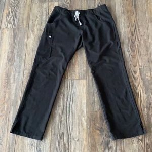 FIGS Black Kade Cargo Scrub Pants